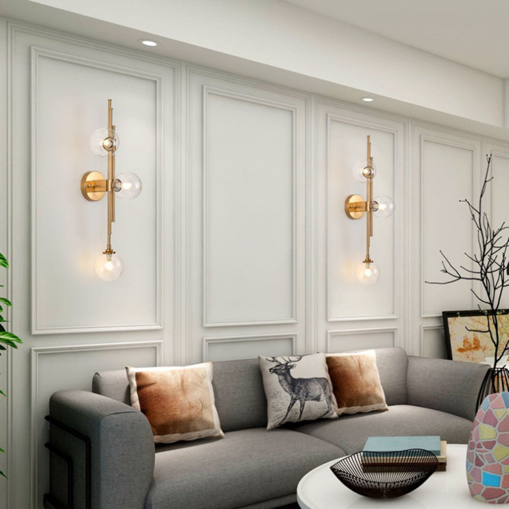 Nordic Simple 3 Heads Ball Wall Sconce -Homdiy