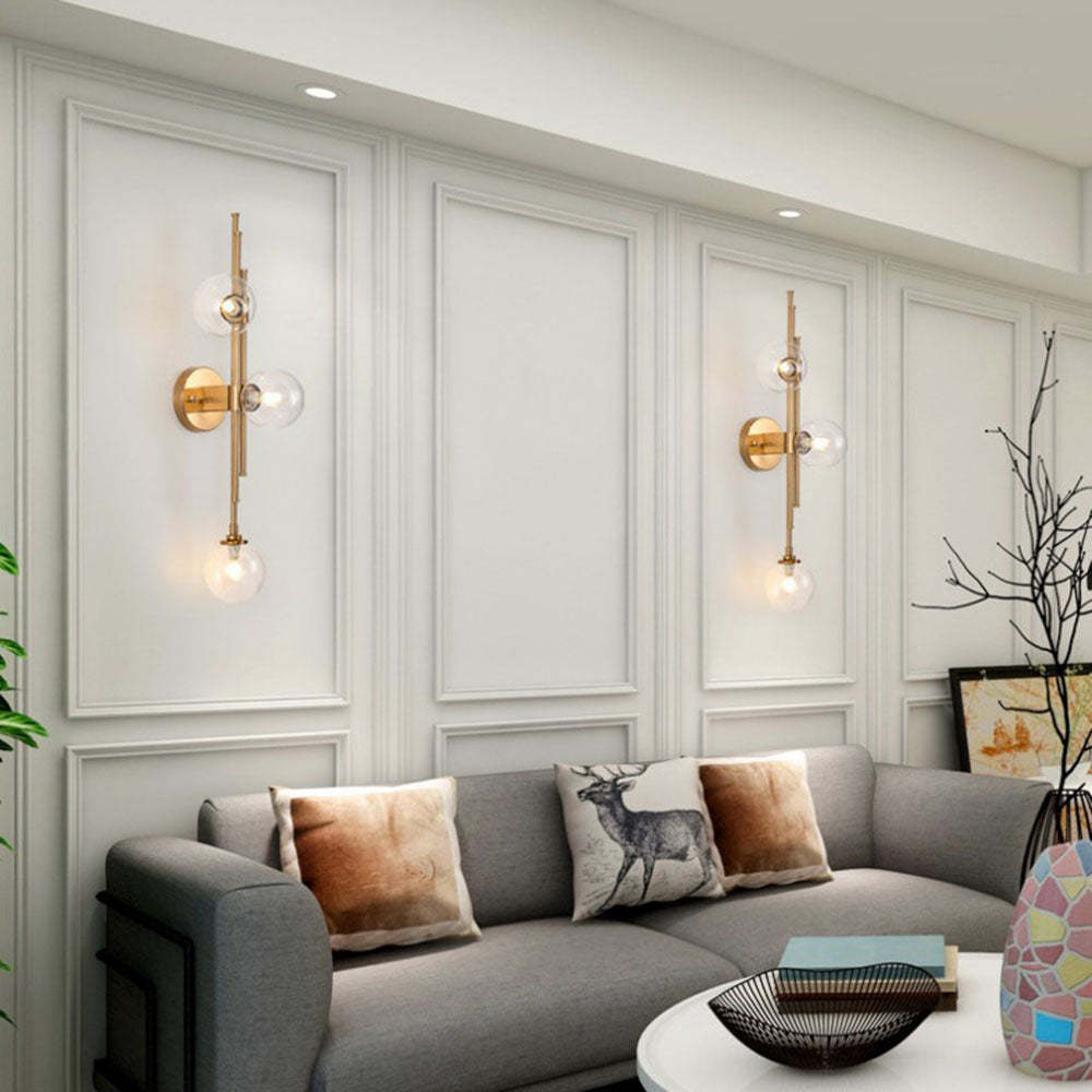 Nordic Simple 3 Heads Ball Wall Sconce -Homdiy