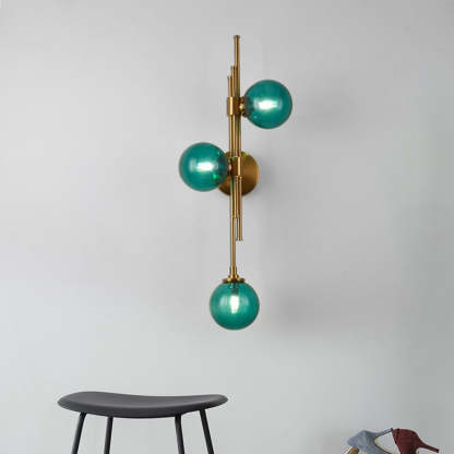 Nordic Simple 3 Heads Ball Wall Sconce -Homdiy