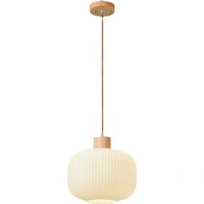 Nordic White Lantern Glass Pendant Lamp -Homdiy