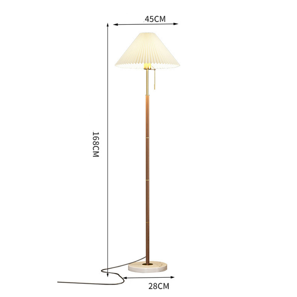 Modern Pleated White Floor Lamp -Homdiy