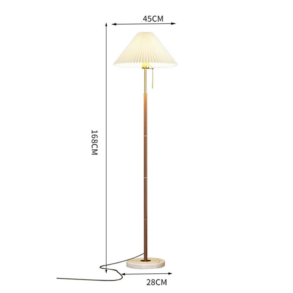 Modern Pleated White Floor Lamp -Homdiy