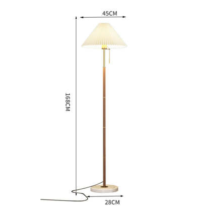 Modern Pleated White Floor Lamp -Homdiy