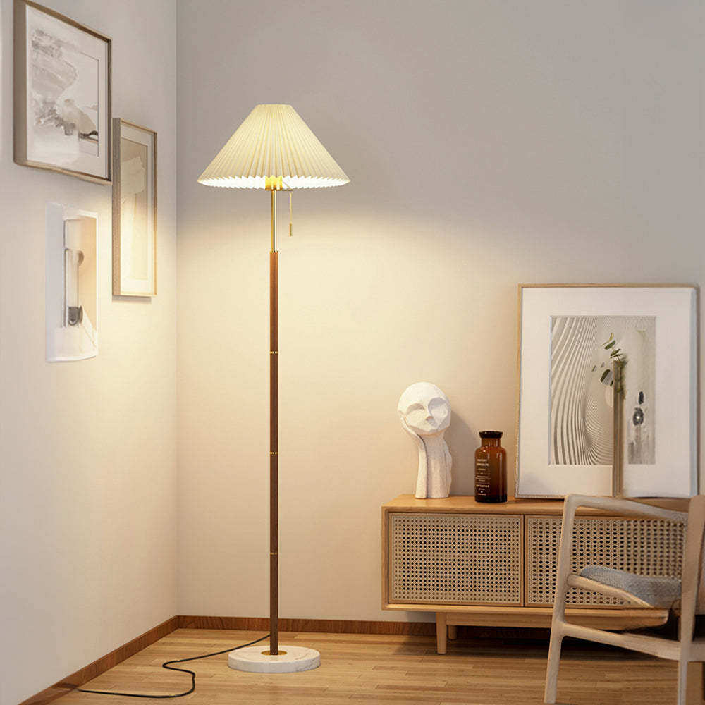 Modern Pleated White Floor Lamp -Homdiy
