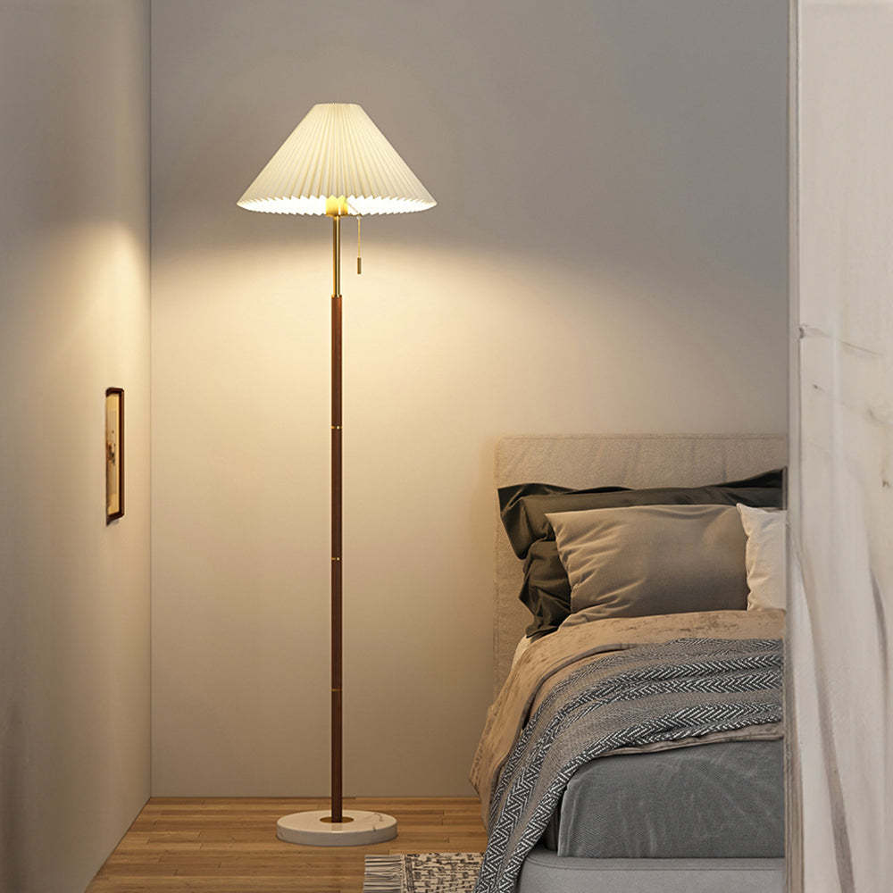 Modern Pleated White Floor Lamp -Homdiy