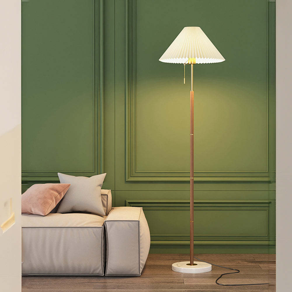 Modern Pleated White Floor Lamp -Homdiy