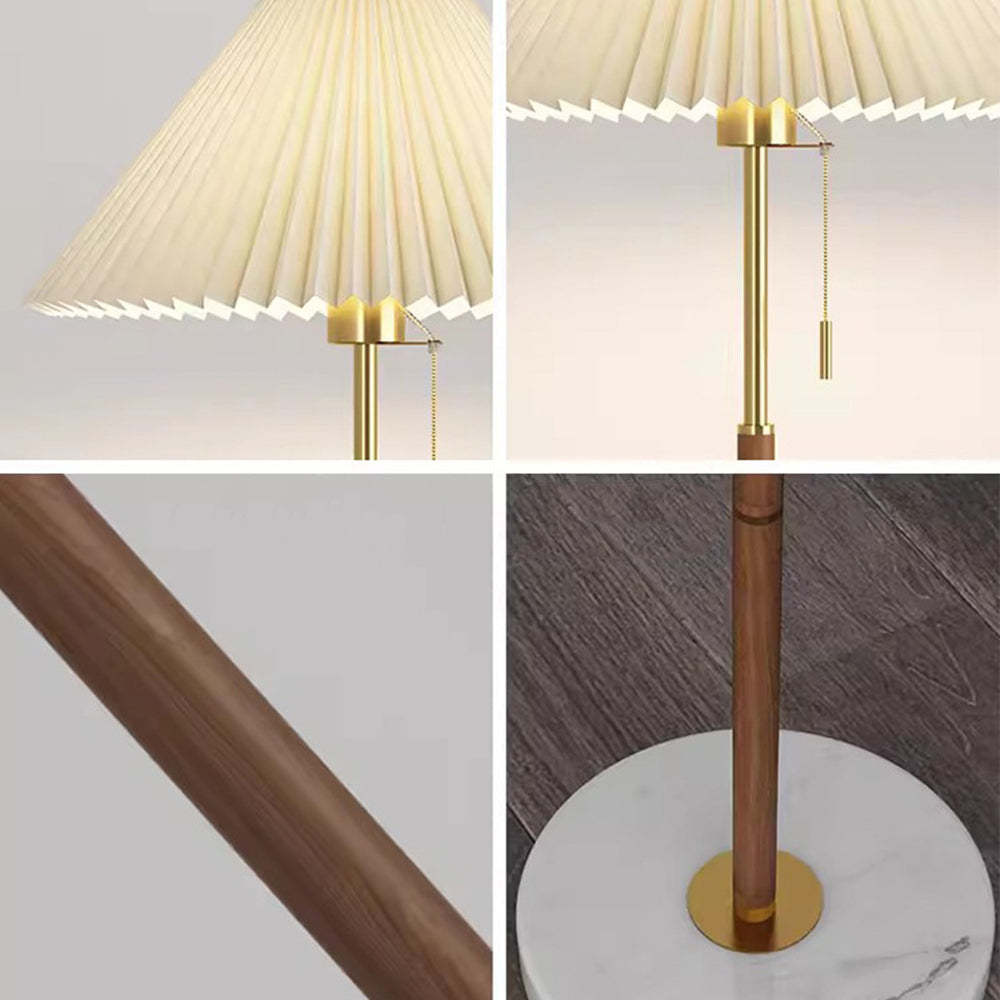 Modern Pleated White Floor Lamp -Homdiy