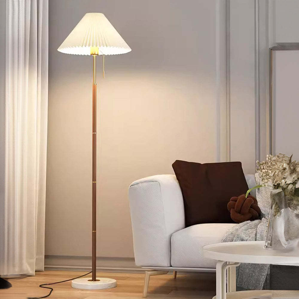 Modern Pleated White Floor Lamp -Homdiy