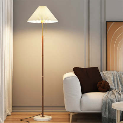 Modern Pleated White Floor Lamp -Homdiy