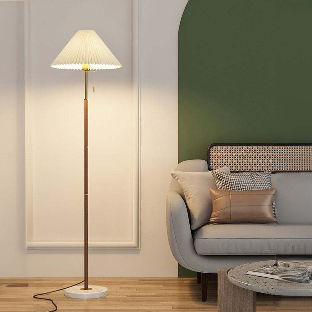 Modern Pleated White Floor Lamp -Homdiy