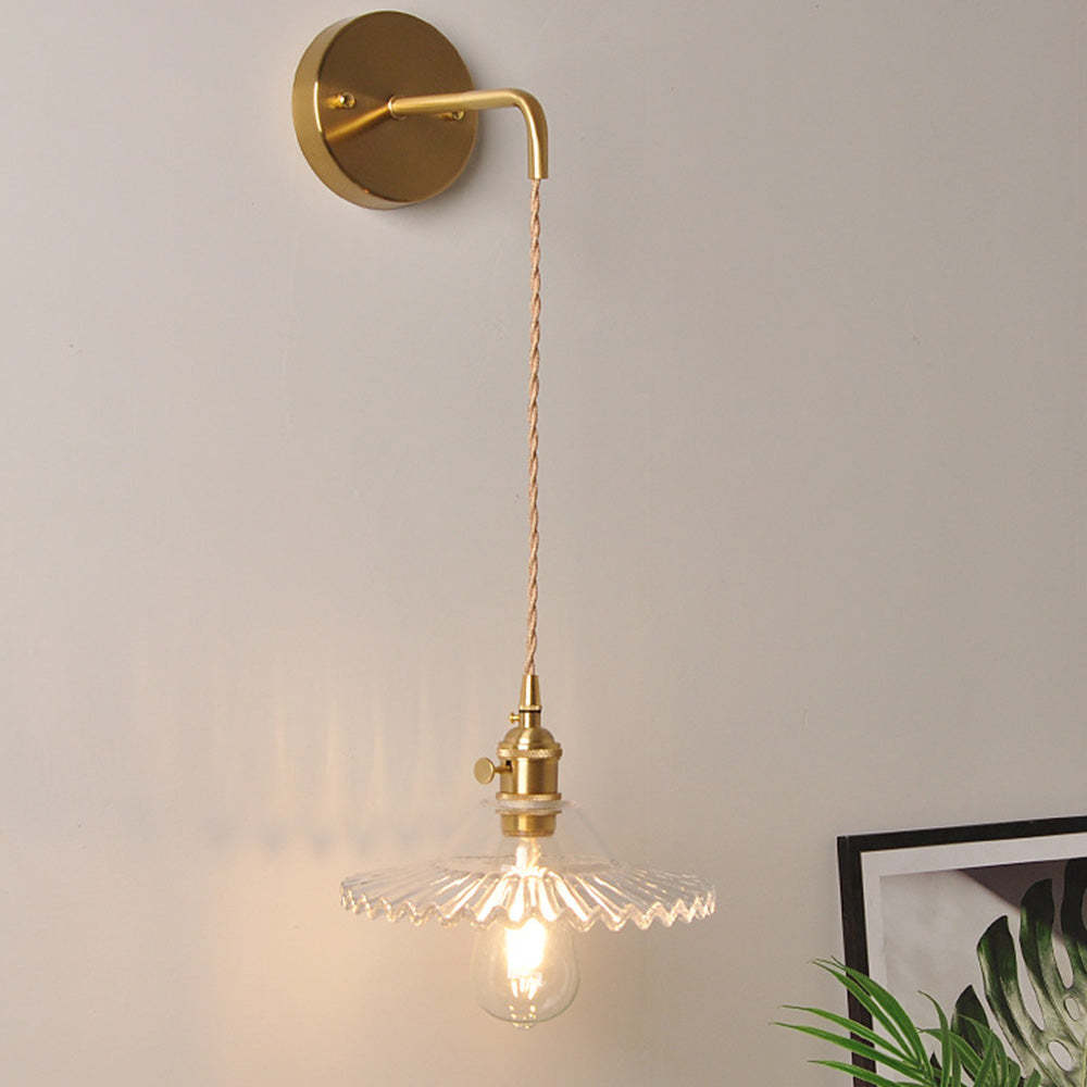 Nordic Bedside Adjustable Glass Wall Lamp -Homdiy