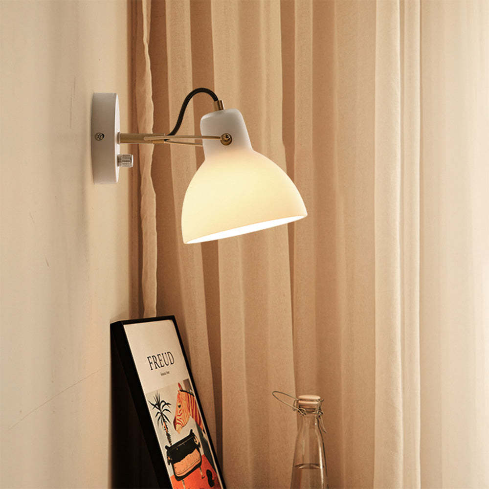 Nordic Simplistic White Glass Wall Lamp -Homdiy