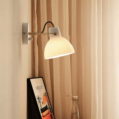 Nordic Simplistic White Glass Wall Lamp -Homdiy