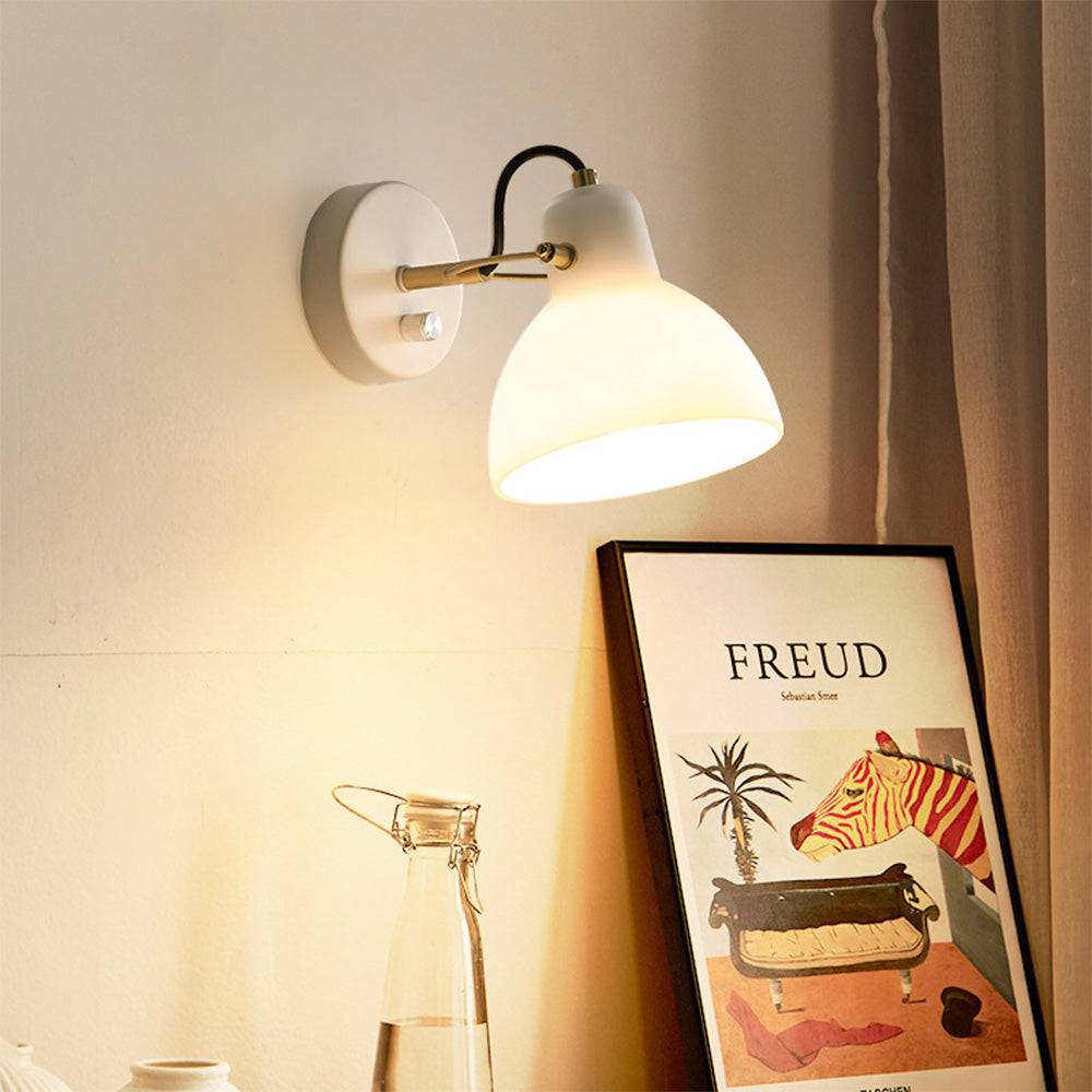Nordic Simplistic White Glass Wall Lamp -Homdiy