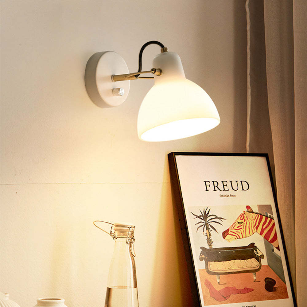 Nordic Simplistic White Glass Wall Lamp -Homdiy