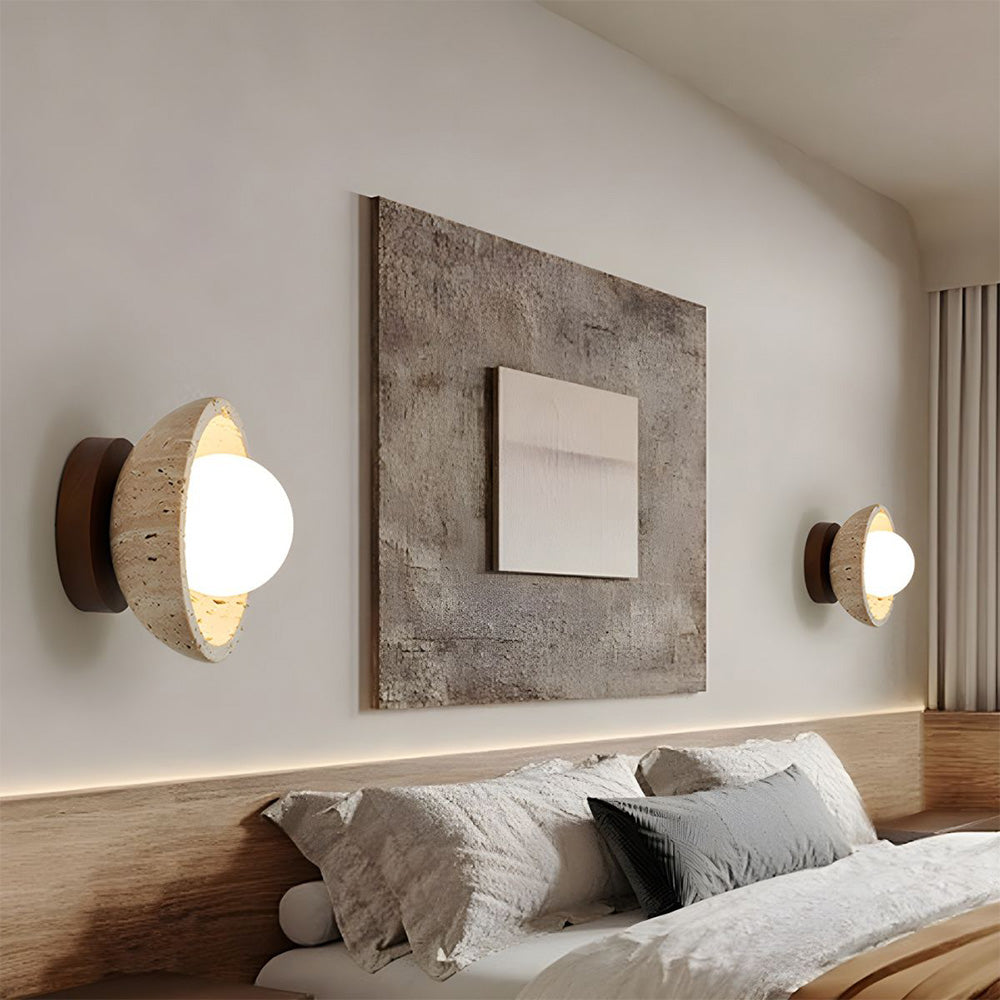 Homdiy Wall Light Fixtures Retro Mid-Century Cream Entrance Wall