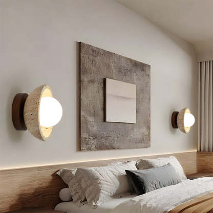 Homdiy Wall Light Fixtures Retro Mid-Century Cream Entrance Wall