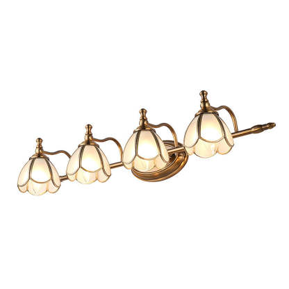 Vintage French Multi-Heads Gold Bathroom Vanity Wall Lights -Homdiy