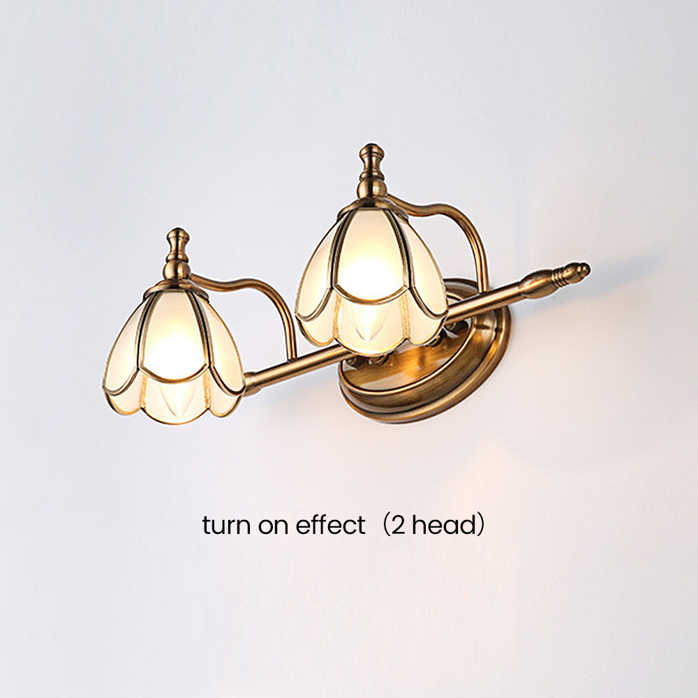 Vintage French Multi-Heads Gold Bathroom Vanity Wall Lights -Homdiy