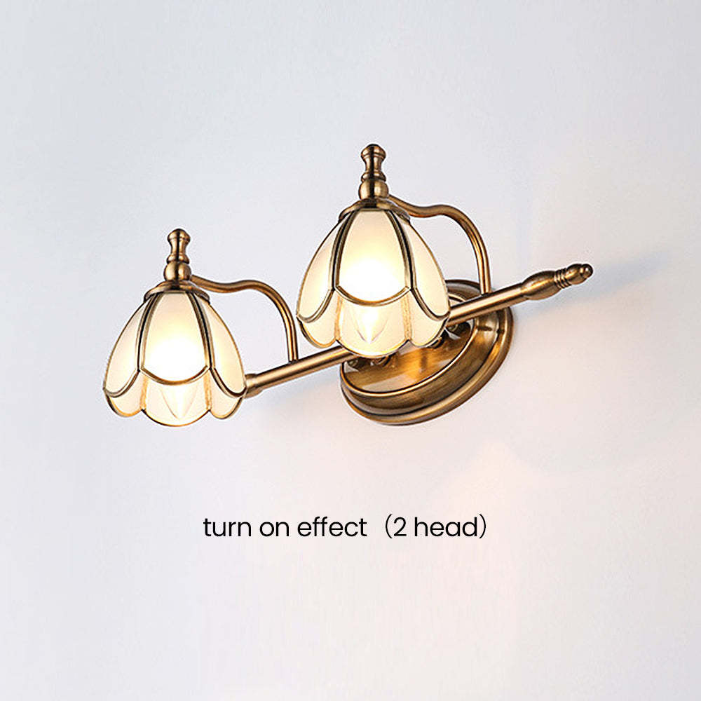 Vintage French Multi-Heads Gold Bathroom Vanity Wall Lights -Homdiy