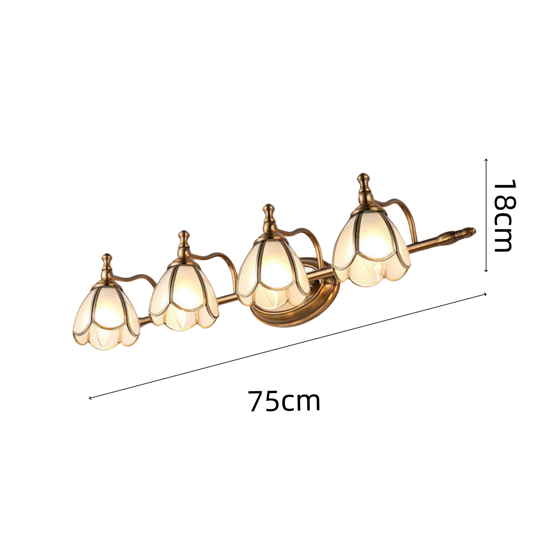 Vintage French Multi-Heads Gold Bathroom Vanity Wall Lights -Homdiy