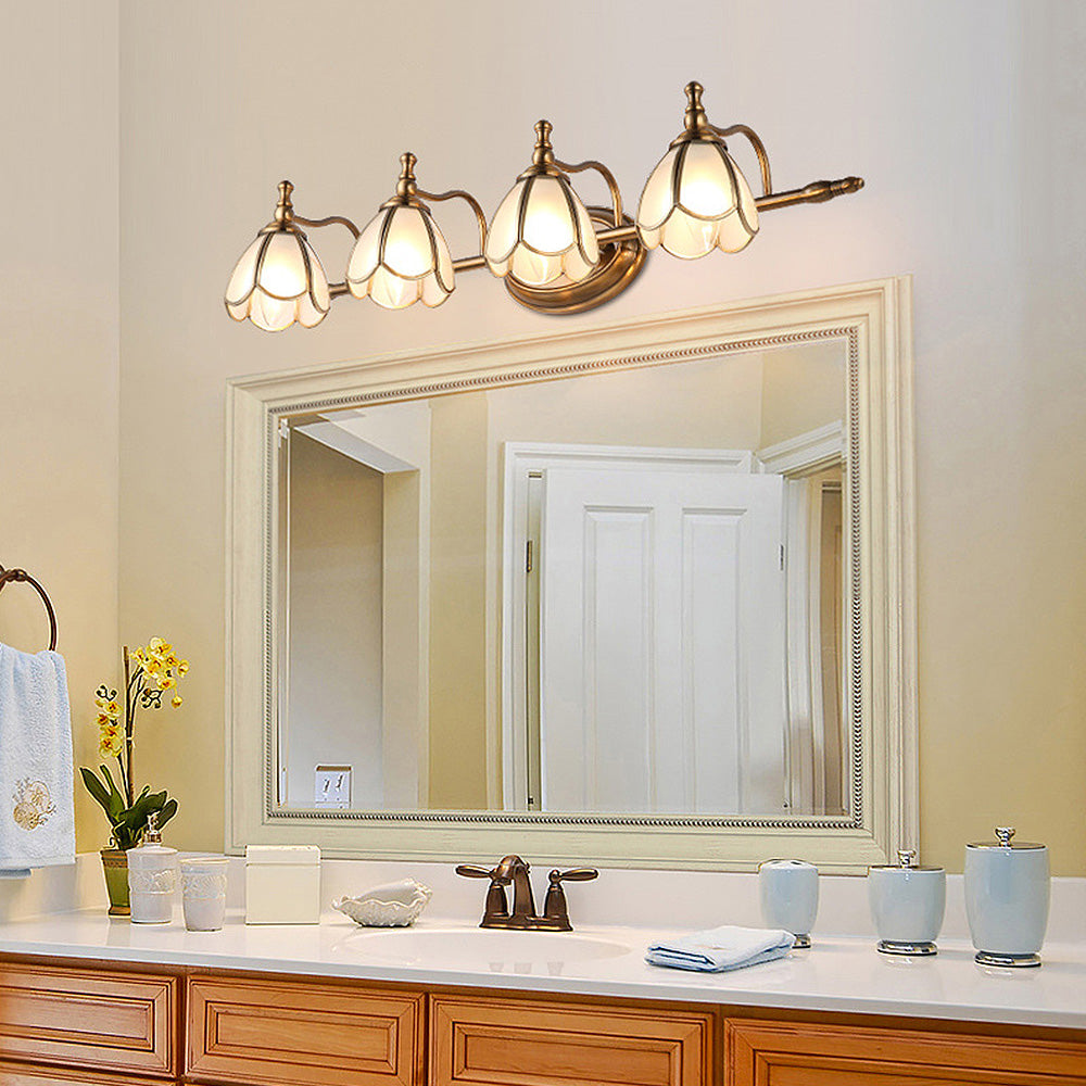 Vintage French Multi-Heads Gold Bathroom Vanity Wall Lights -Homdiy