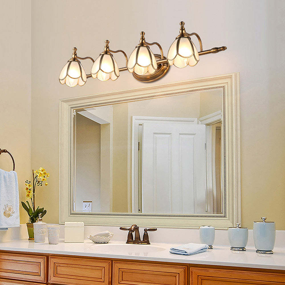 Vintage French Multi-Heads Gold Bathroom Vanity Wall Lights -Homdiy