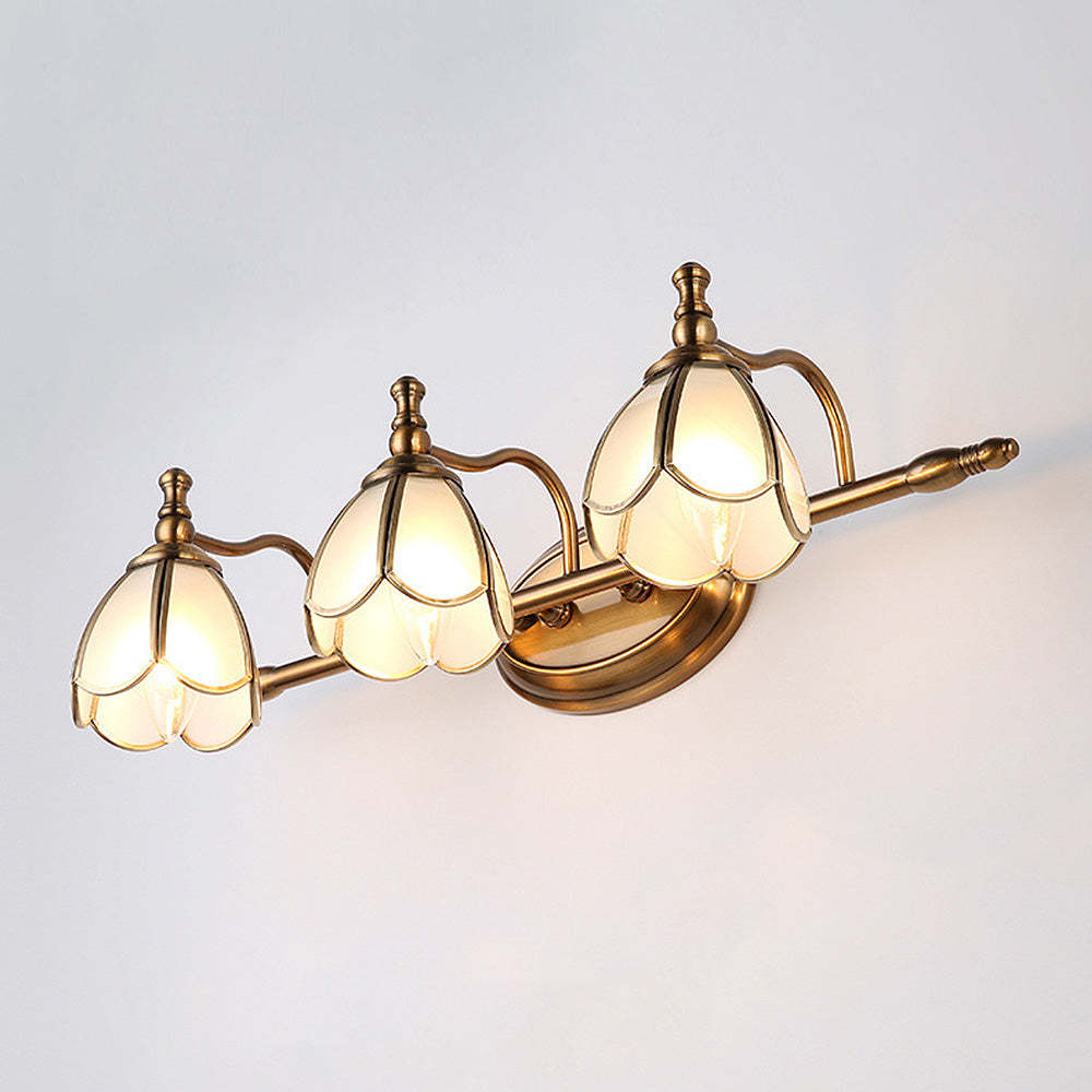 Vintage French Multi-Heads Gold Bathroom Vanity Wall Lights -Homdiy