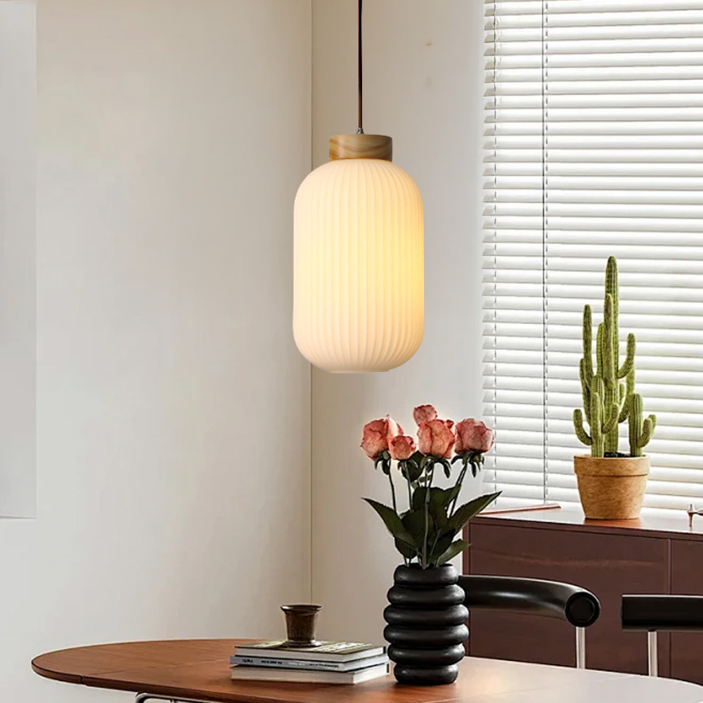 Wabi-Sabi Pendant Light | Japandi Glass Bathroom​ Hanging Lights