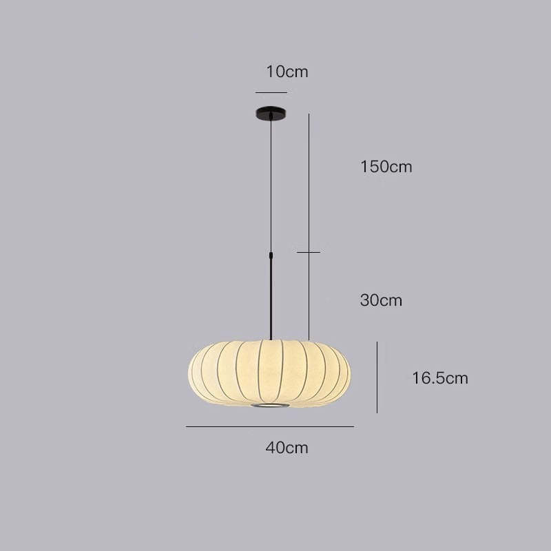 Modern Fabric Drum Pendant Hanging Light -Homdiy