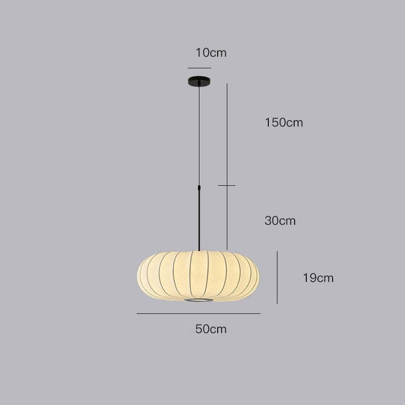 Modern Fabric Drum Pendant Hanging Light -Homdiy