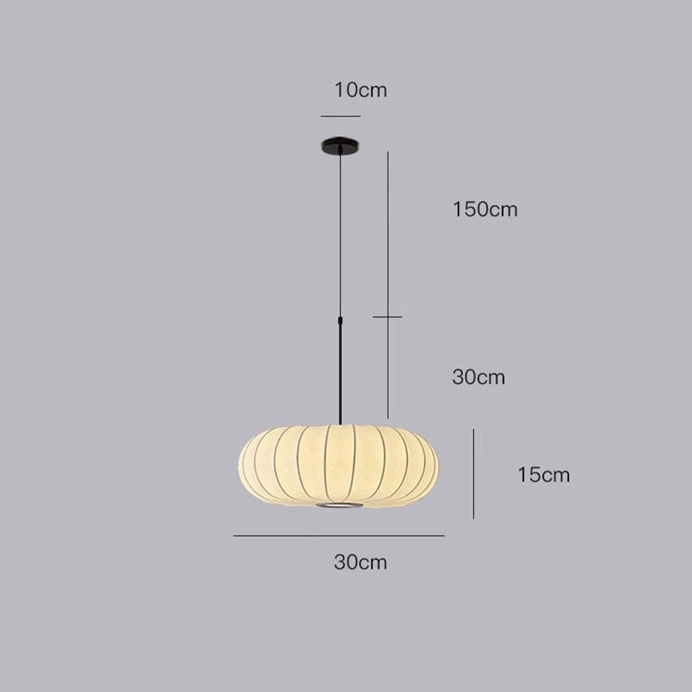 Modern Fabric Drum Pendant Hanging Light -Homdiy