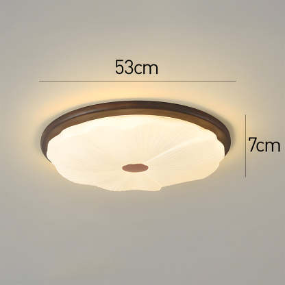 Elegant Walnut Color LED Ceiling Light for Bedroom