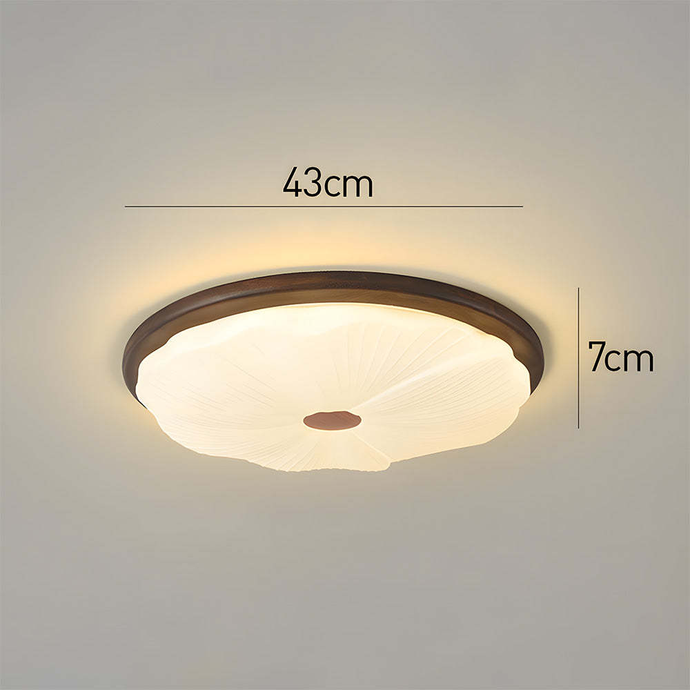 Elegant Walnut Color LED Ceiling Light for Bedroom