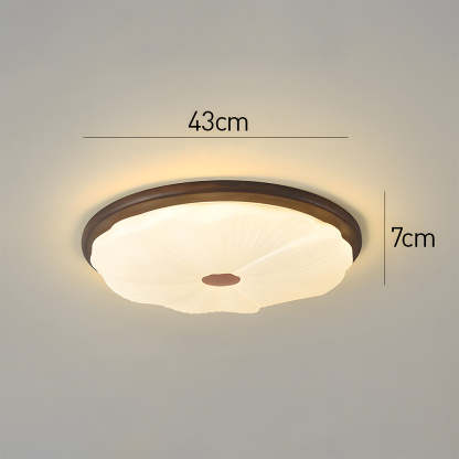 Elegant Walnut Color LED Ceiling Light for Bedroom