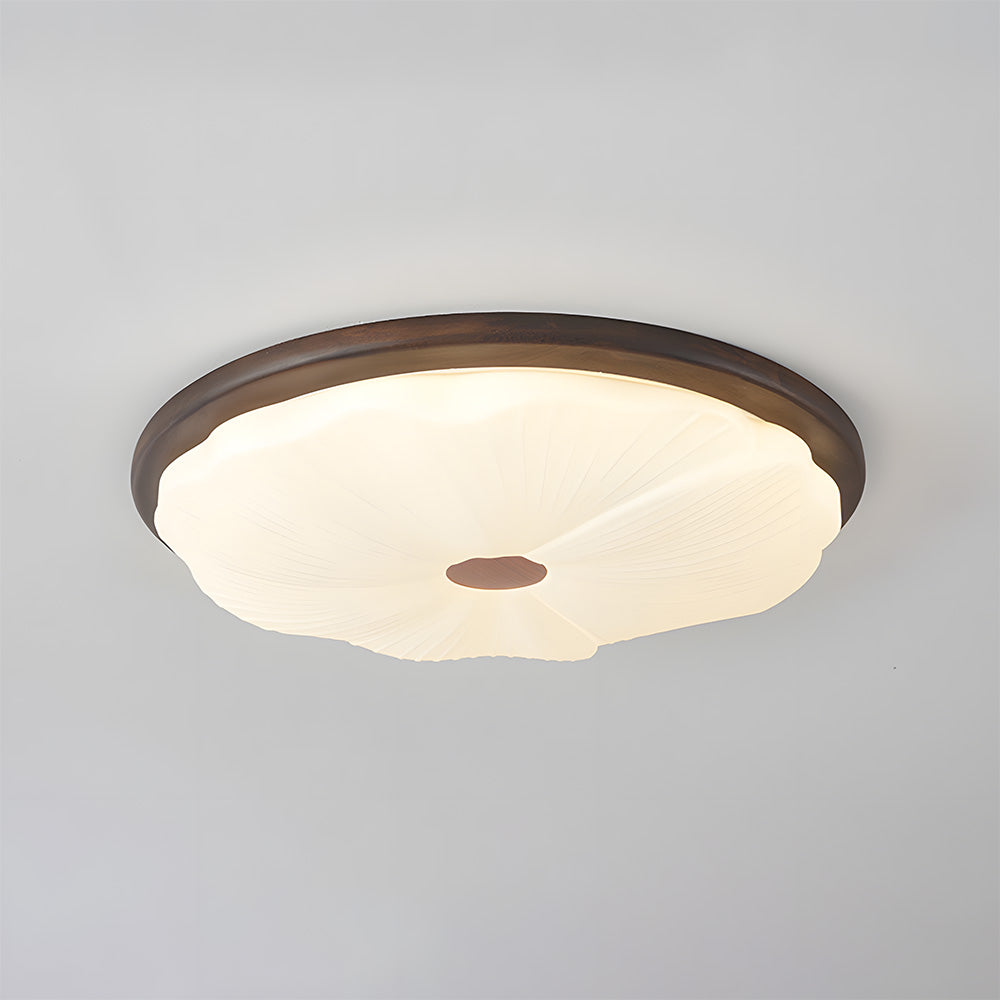 Elegant Walnut Color LED Ceiling Light for Bedroom