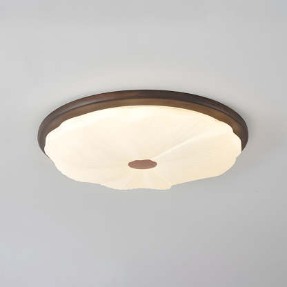 Elegant Walnut Color LED Ceiling Light for Bedroom