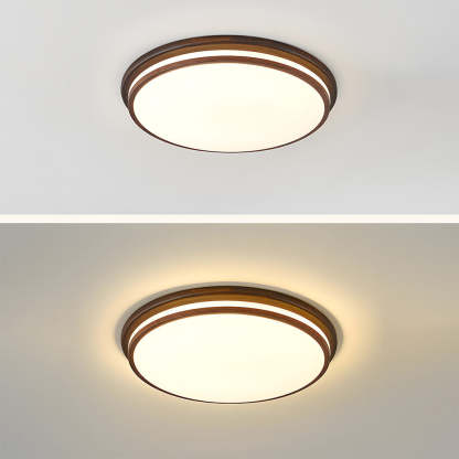 Elegant Walnut Color LED Ceiling Light for Bedroom