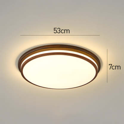 Elegant Walnut Color LED Ceiling Light for Bedroom