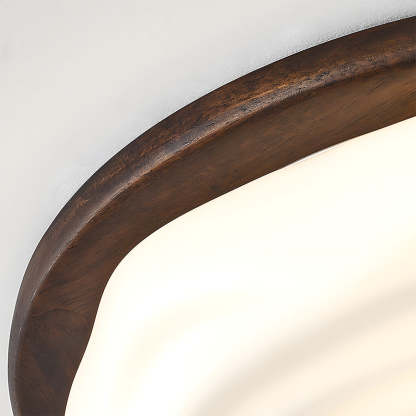 Elegant Walnut Color LED Ceiling Light for Bedroom