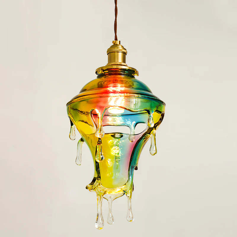 Vintage Colorful Water Drop Pendant Light -Homdiy
