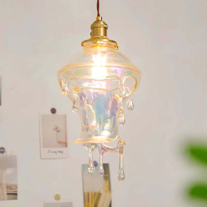 Vintage Colorful Water Drop Pendant Light -Homdiy
