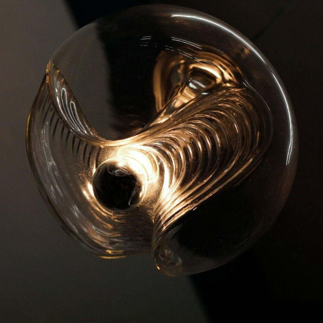 Large Clear Glass Wave Pendant Light -Homdiy