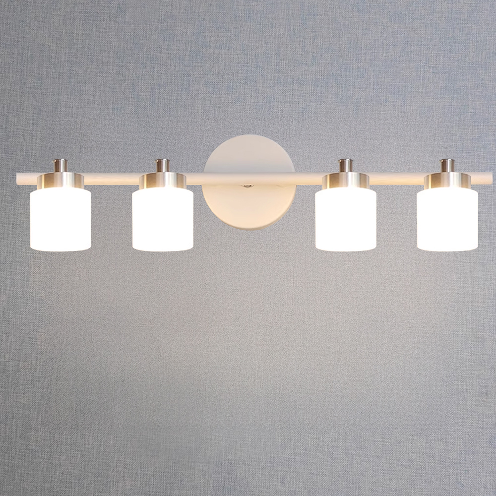 White Brushed Simple Bathroom Vanity Lighting