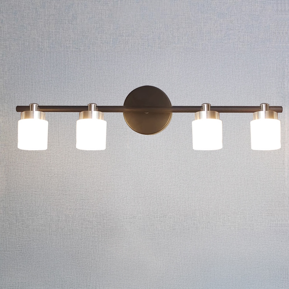 White Brushed Simple Bathroom Vanity Lighting