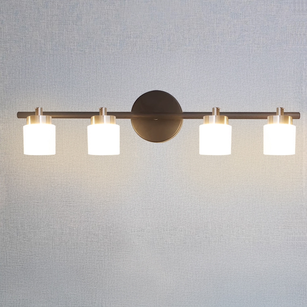 White Brushed Simple Bathroom Vanity Lighting