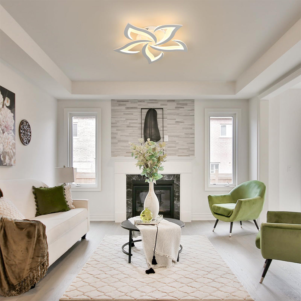 Modern Creative Iron Acrylic LED Flush Ceiling Light
