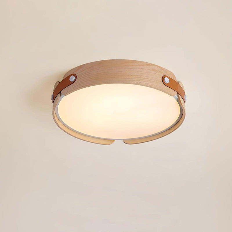 Mid-Century Wood Dome Ceiling Lamp -Homdiy