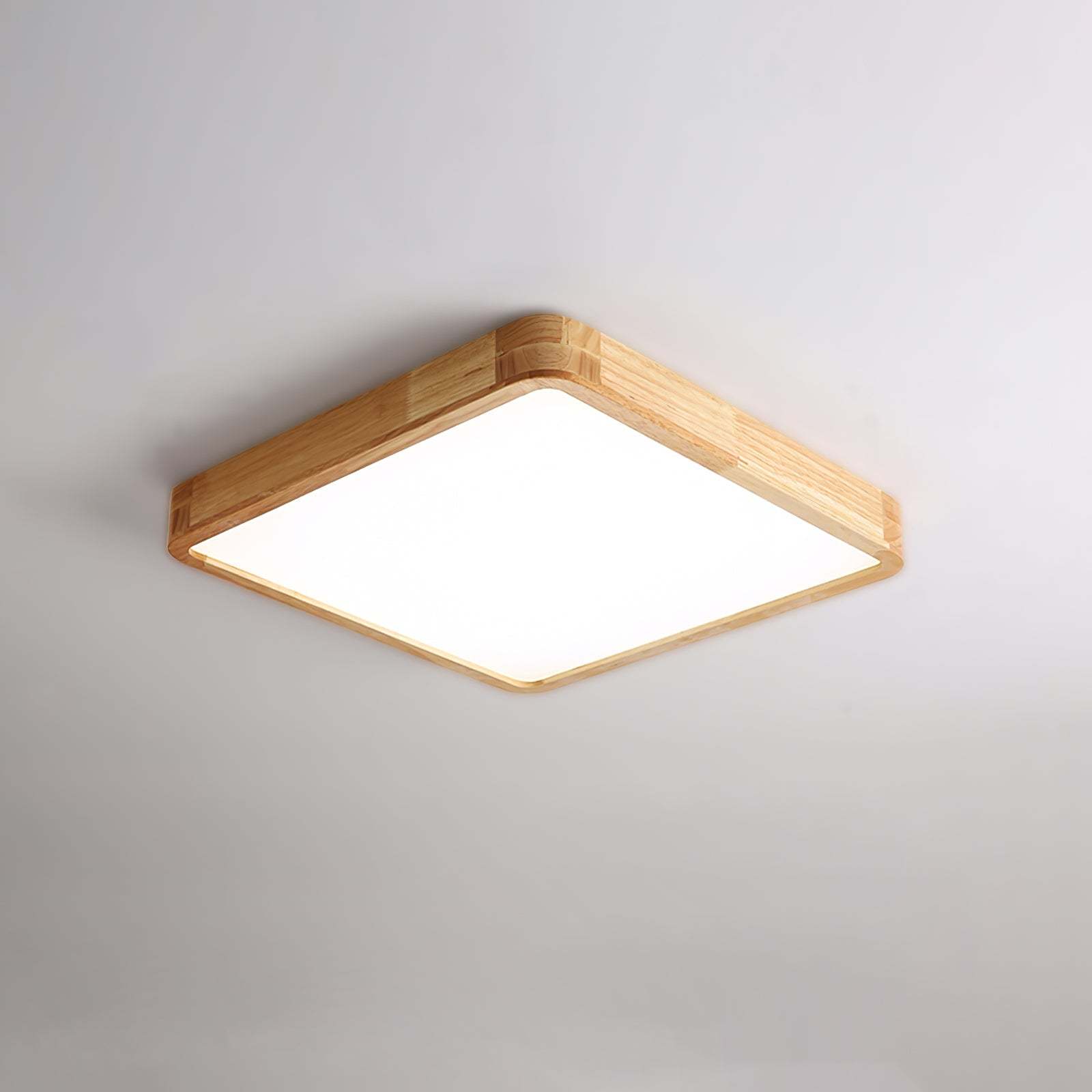 Modern Geometric LED Solid Wood Ceiling Light -Homdiy
