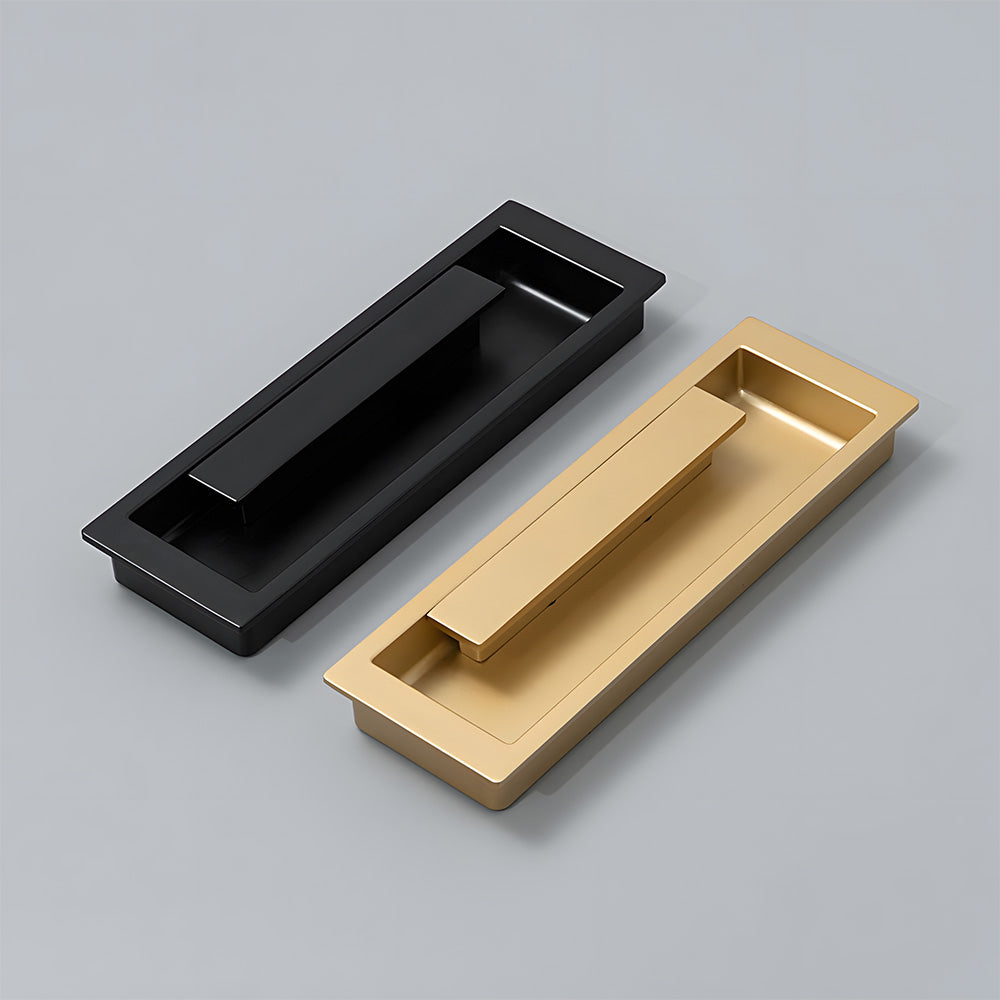 Zinc Alloy Recessed Gold Black Kitchen Drawer Pulls
